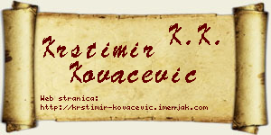 Krstimir Kovačević vizit kartica